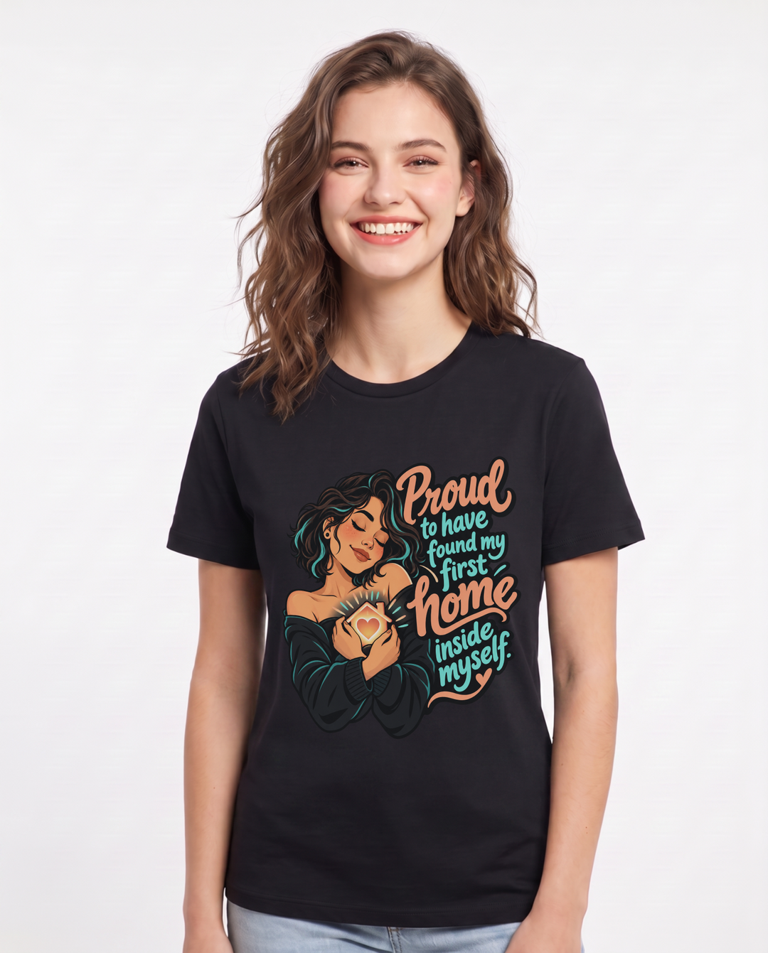 Pride Black T-Shirt for Women – Everyday Expression Graphic Tee product image 3