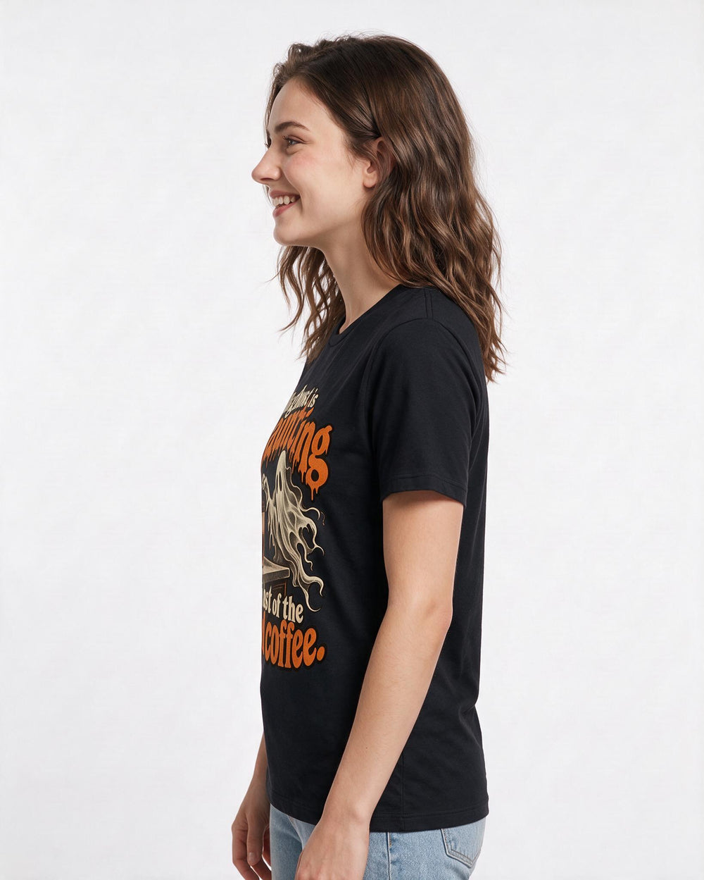 Halloween Black T-Shirt for Women – Halloween Theme Graphic Tee product image 2