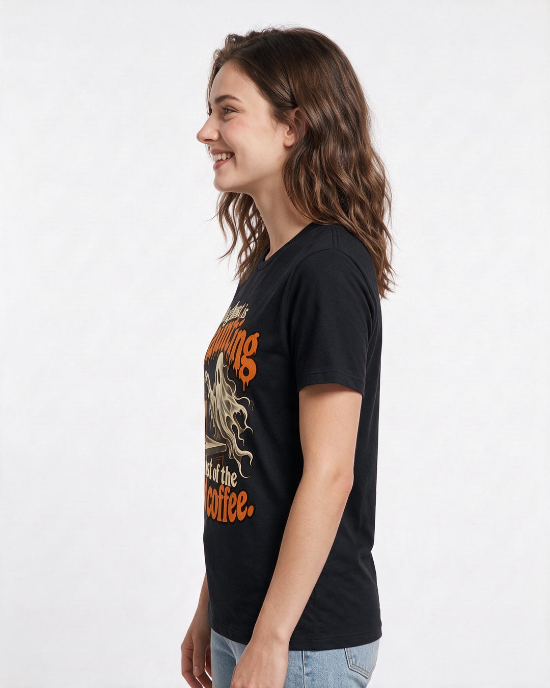 Halloween Black T-Shirt for Women – Halloween Theme Graphic Tee product image 2