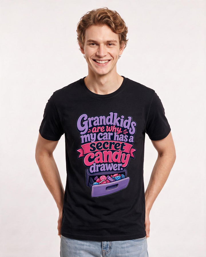 Grandparent Black T-Shirt for Men – Everyday Expression Graphic Tee product image 1
