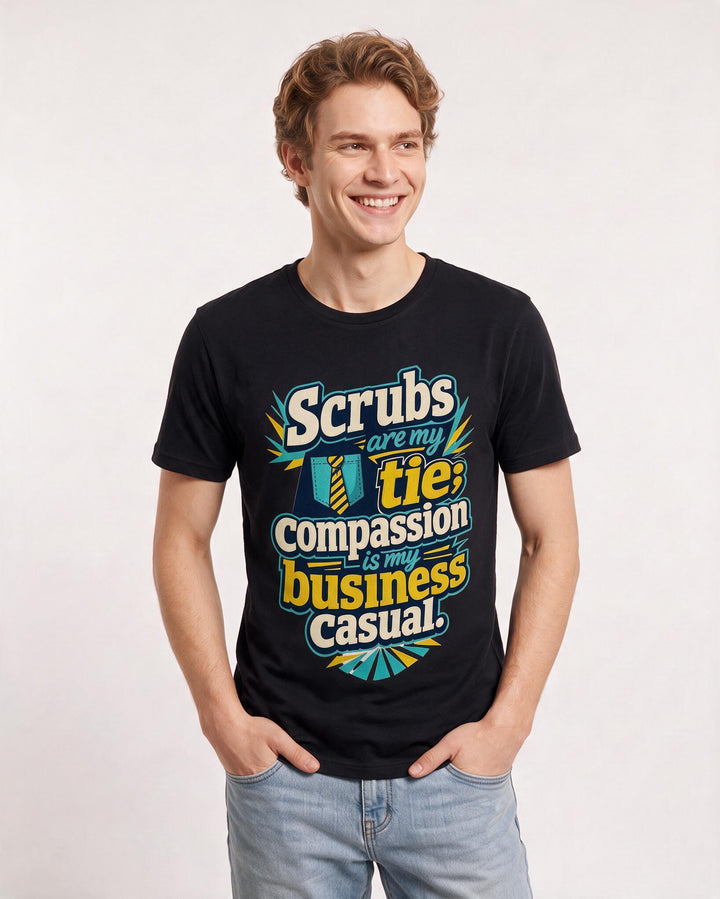 Nurse Black T-Shirt for Men – Nursing Life Graphic Tee product image 1