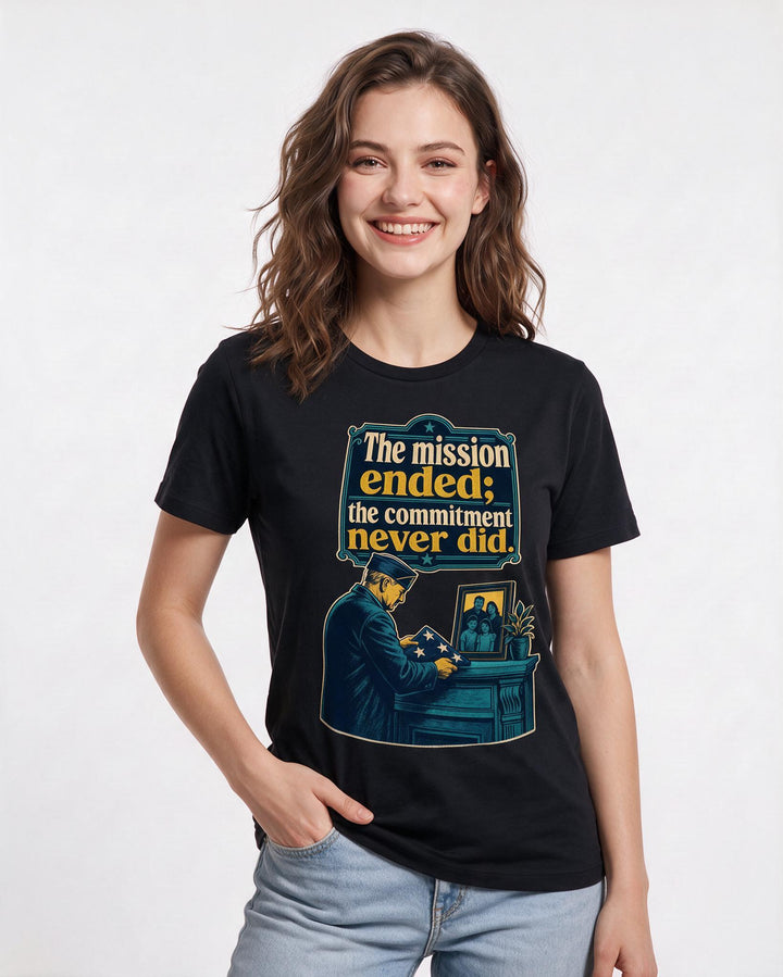 Veteran Black T-Shirt for Women – Everyday Expression Graphic Tee product image 1