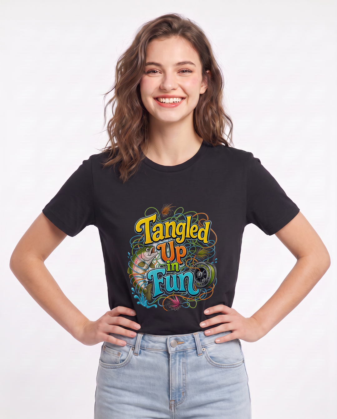 Tangled Up in Fun Women's Black T-Shirt product image 1