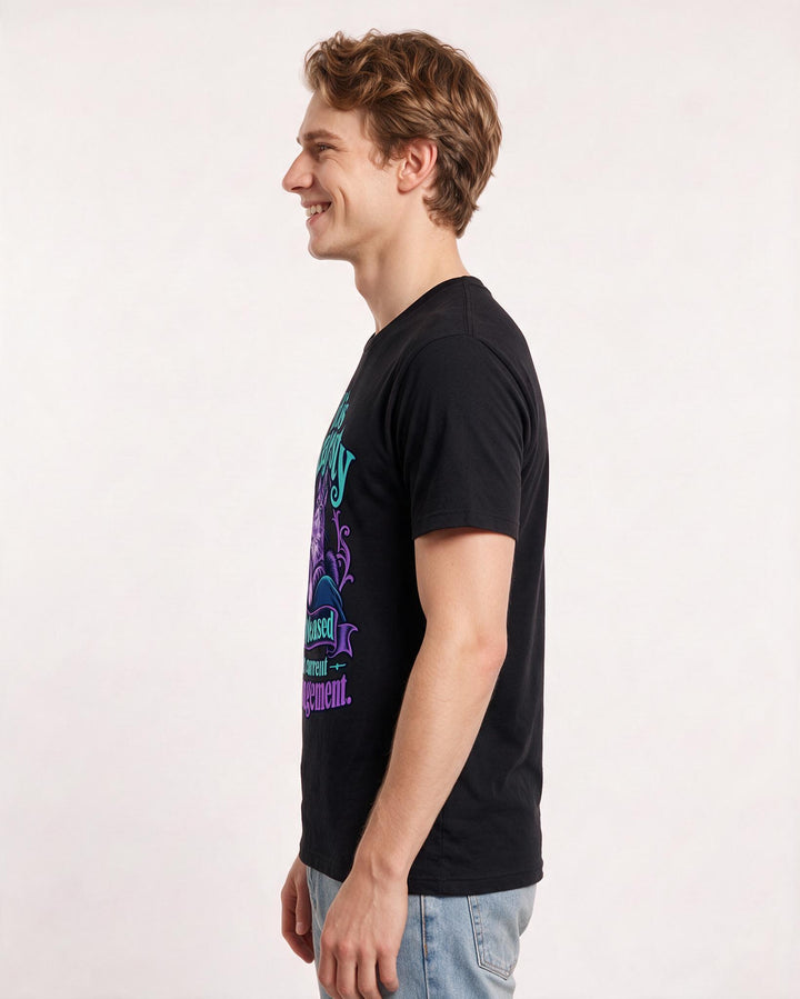 Cat Lover Black T-Shirt for Men – Everyday Expression Graphic Tee product image 2