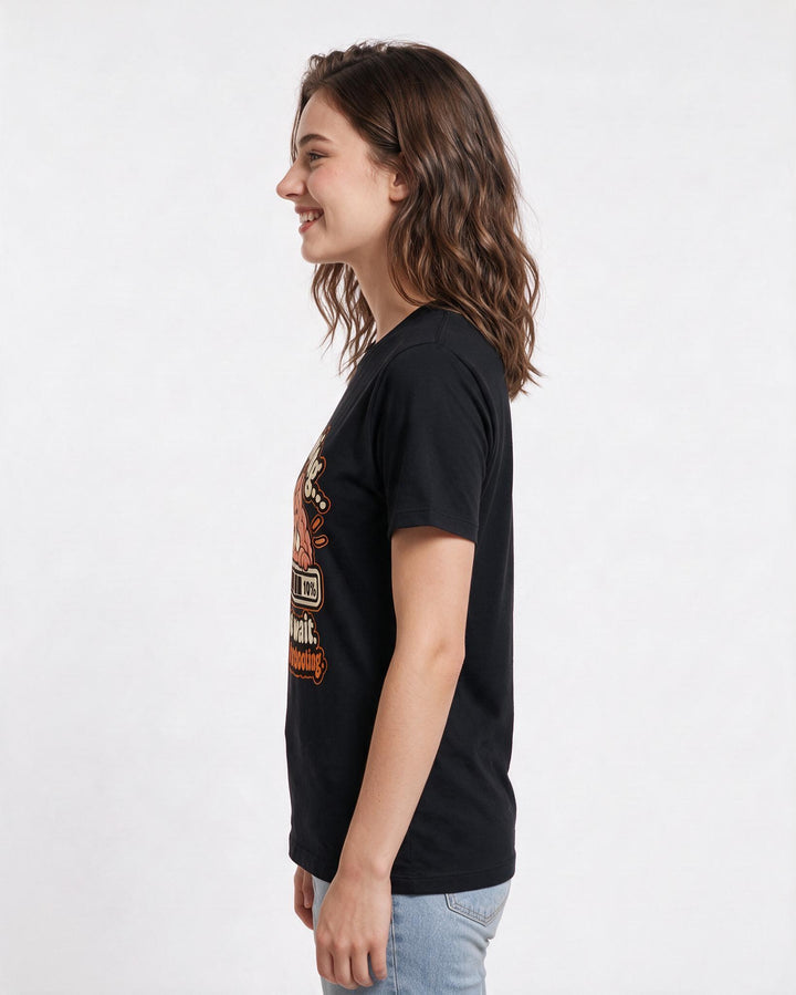 Meme Black T-Shirt for Women – Everyday Expression Graphic Tee product image 2