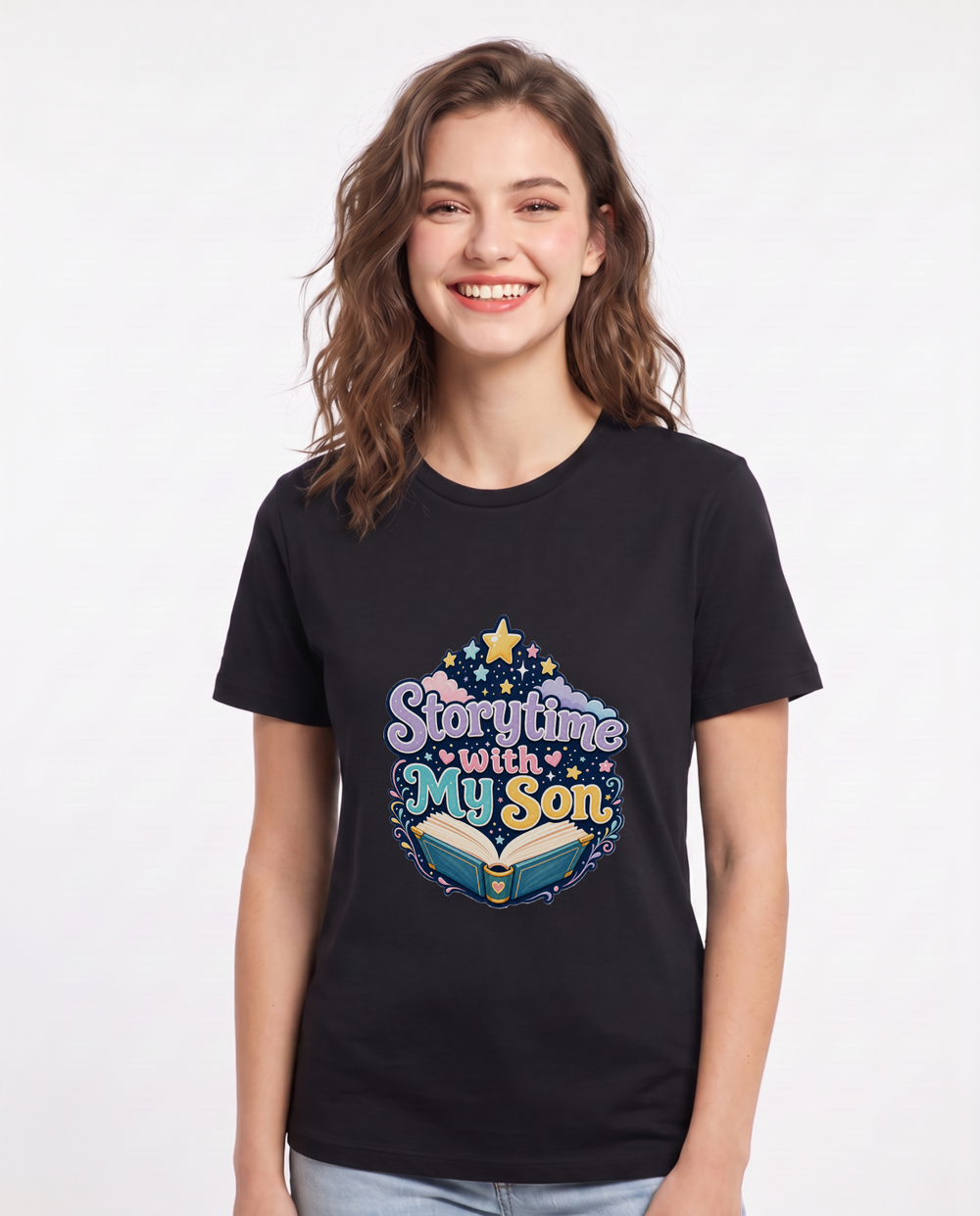 Storytime with My Son Women's Black T-Shirt product image 2