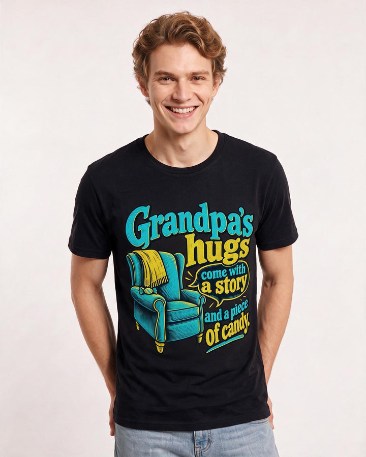 Grandparent Black T-Shirt for Men – Everyday Expression Graphic Tee product image 1