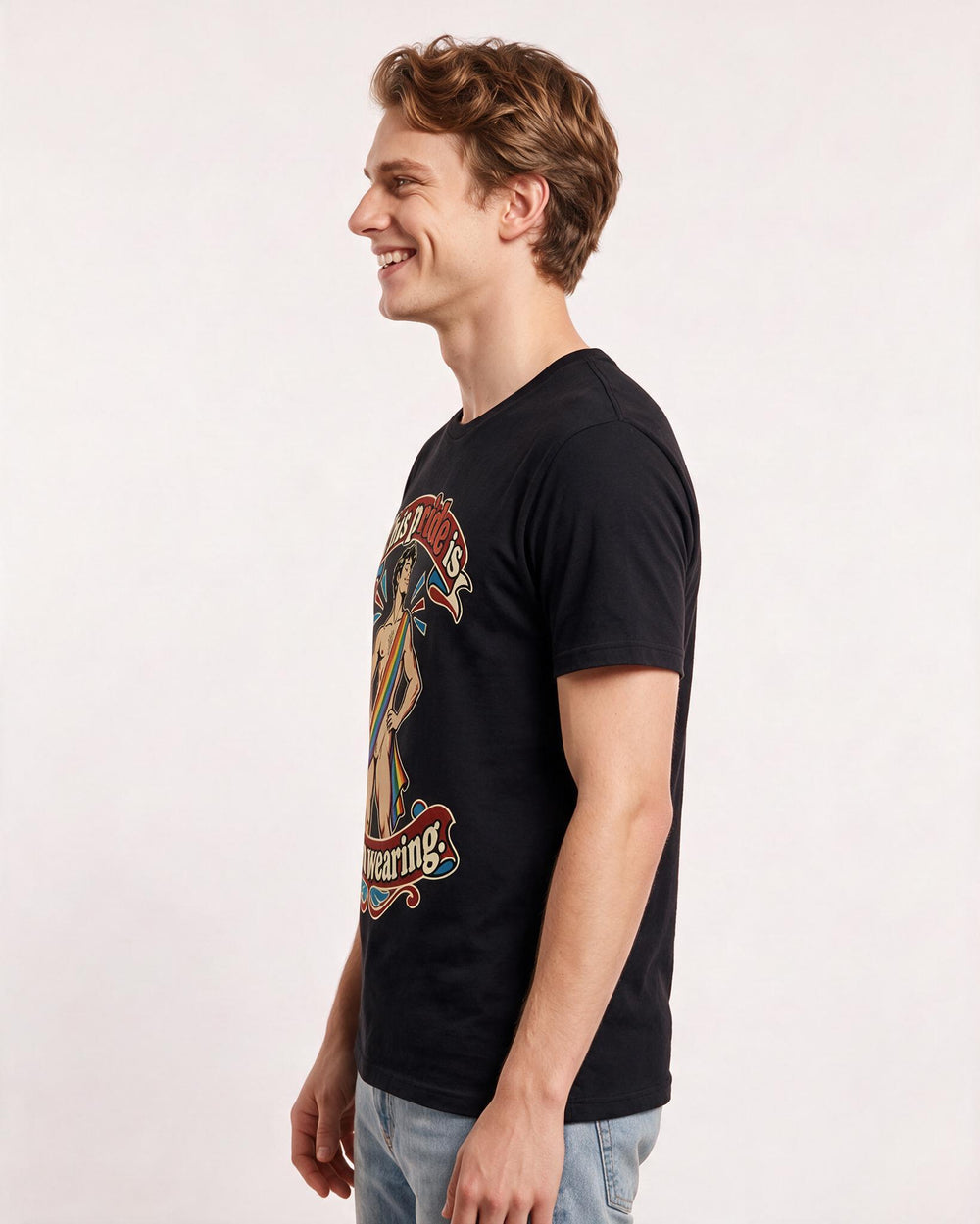 Pride Black T-Shirt for Men – Everyday Expression Graphic Tee product image 2