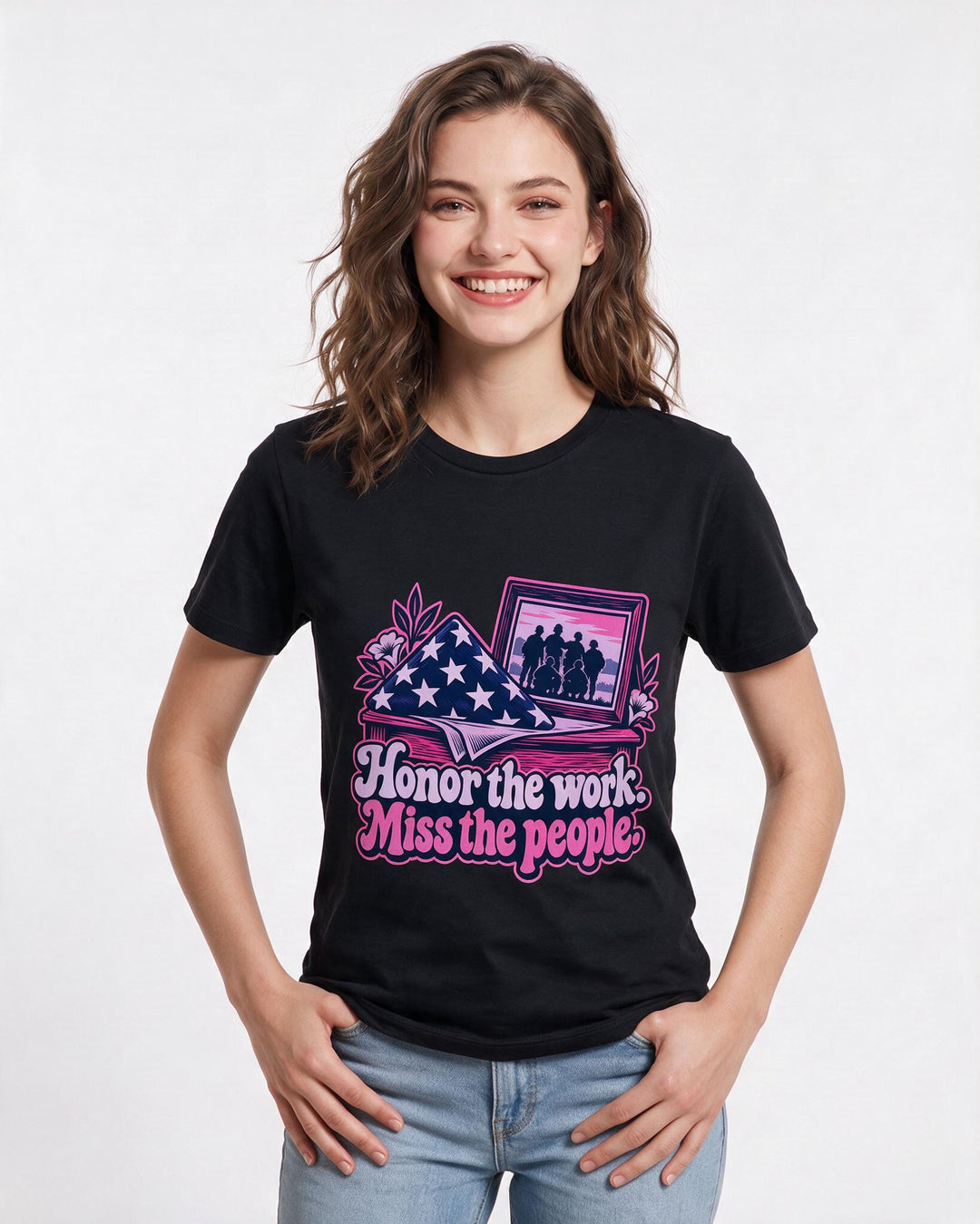 Veteran Black T-Shirt for Women – Everyday Expression Graphic Tee product image 1