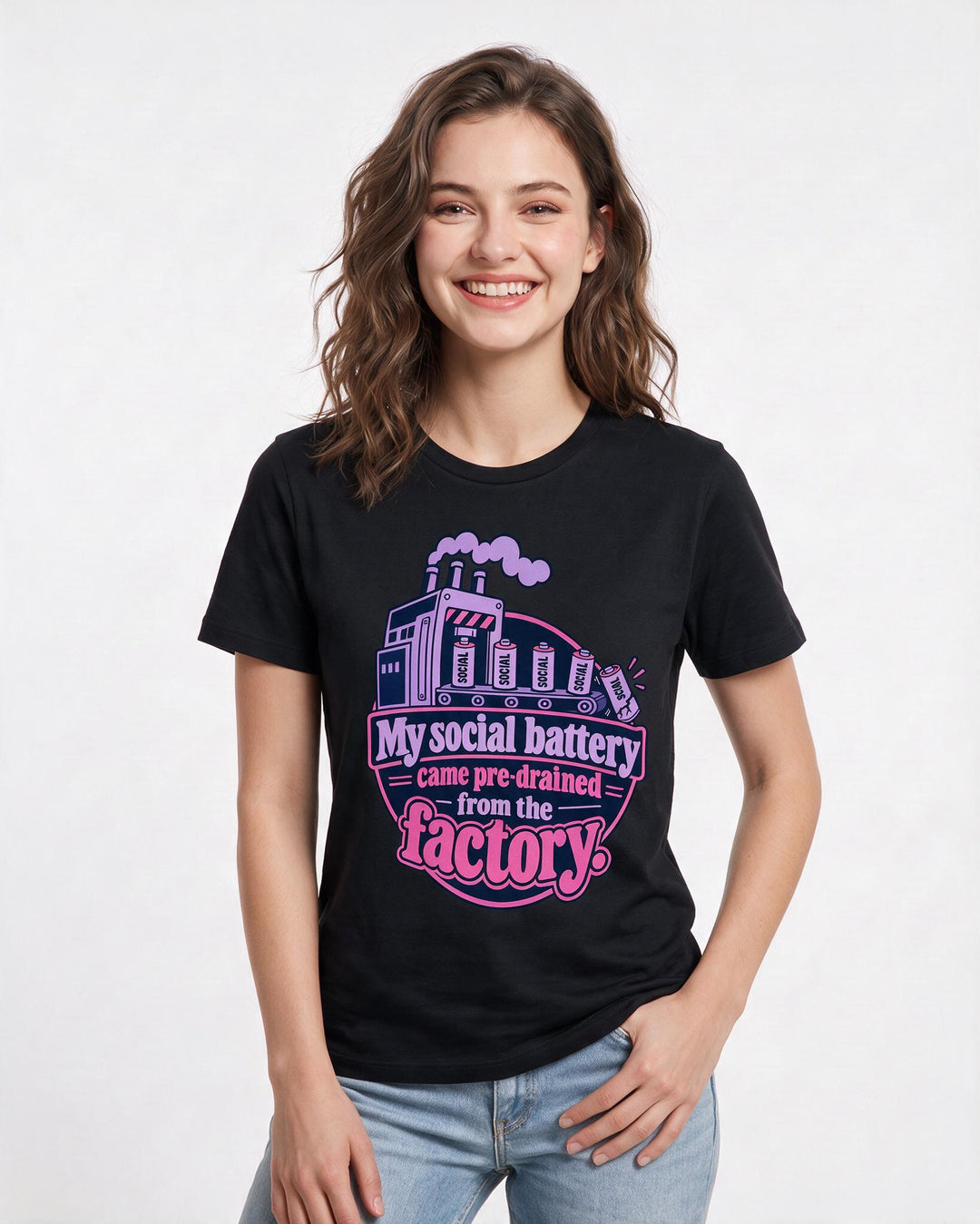 Meme Black T-Shirt for Women – Everyday Expression Graphic Tee product image 1