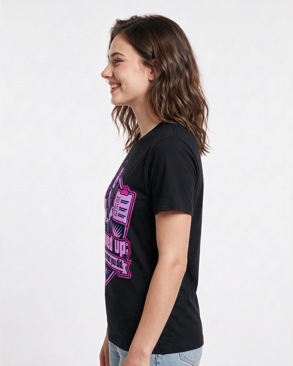 Political Statement Black T-Shirt for Women – Everyday Expression Graphic Tee product image 2