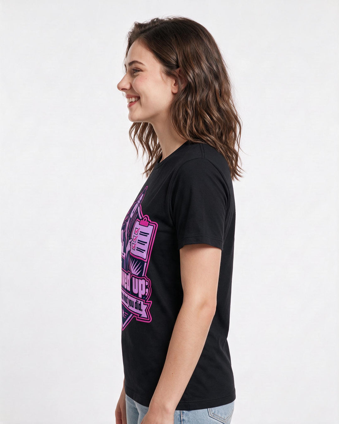 Political Statement Black T-Shirt for Women – Everyday Expression Graphic Tee product image 2