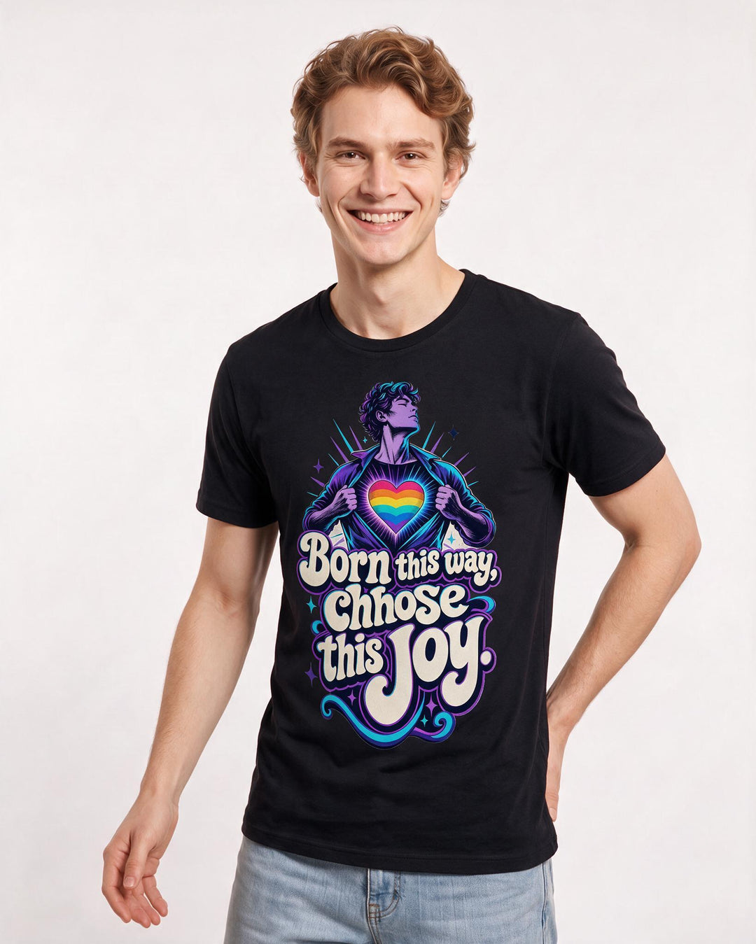 Pride Black T-Shirt for Men – Everyday Expression Graphic Tee product image 1