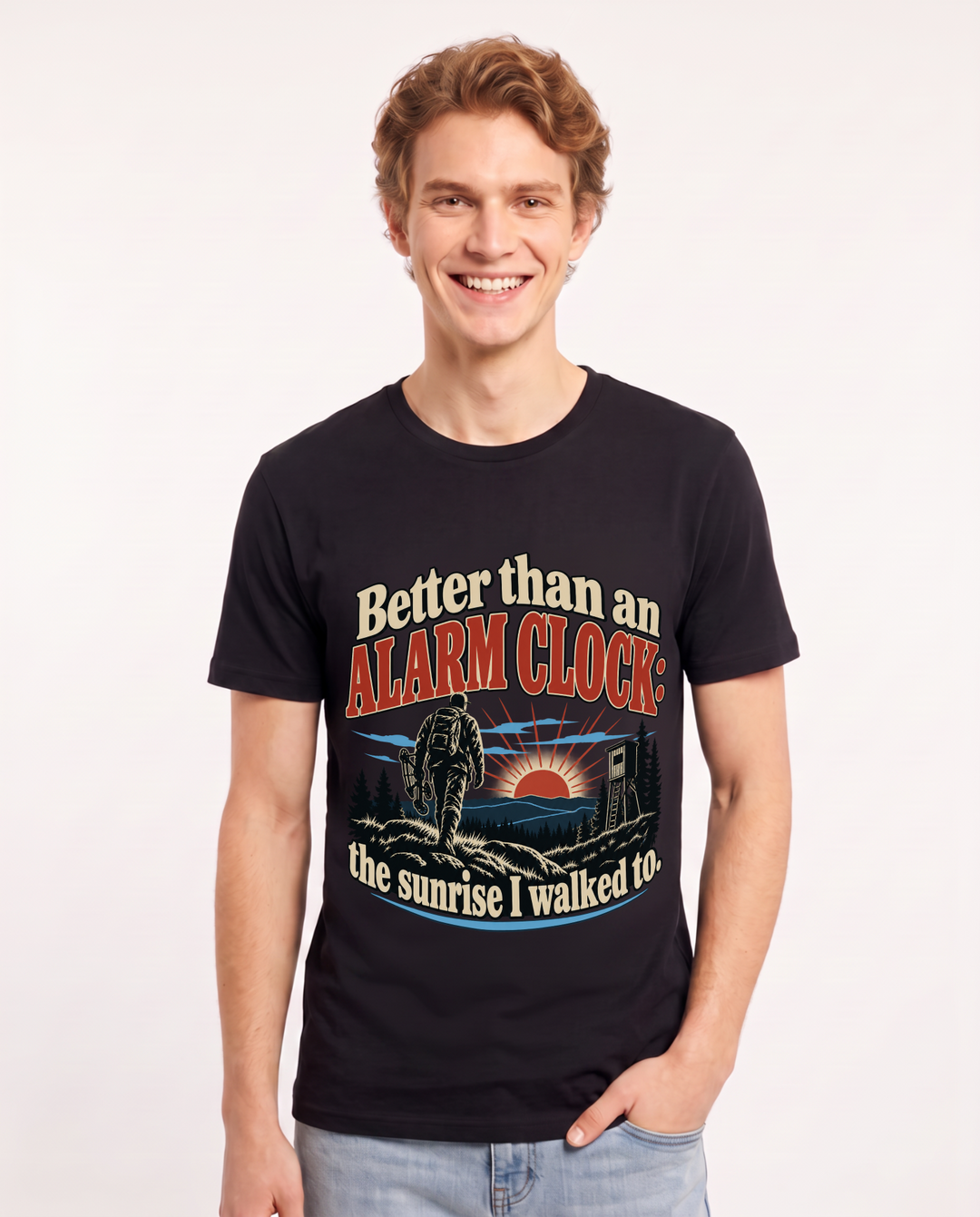 Hunting Black T-Shirt for Men – Everyday Expression Graphic Tee product image 3