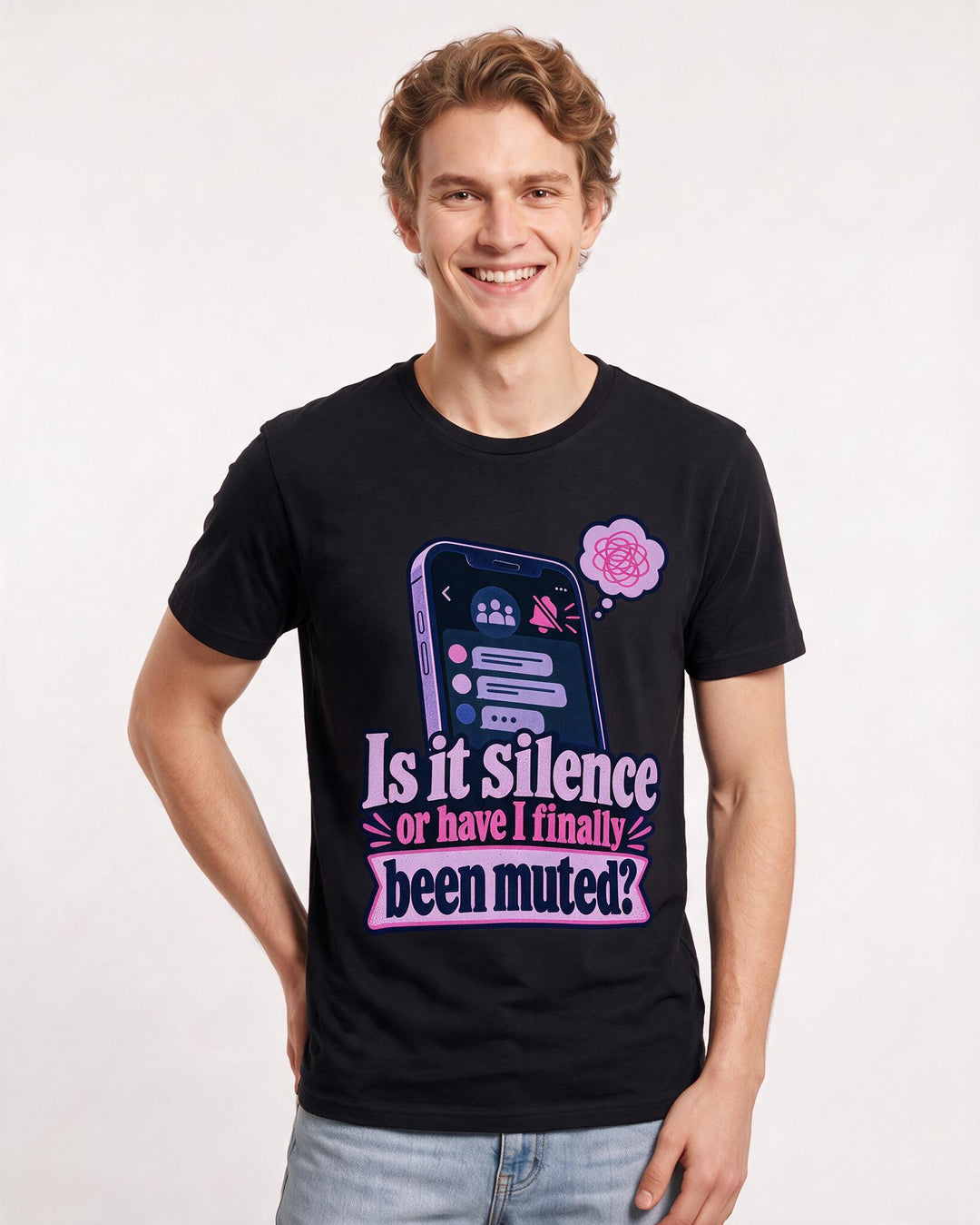 Meme Black T-Shirt for Men – Everyday Expression Graphic Tee product image 1