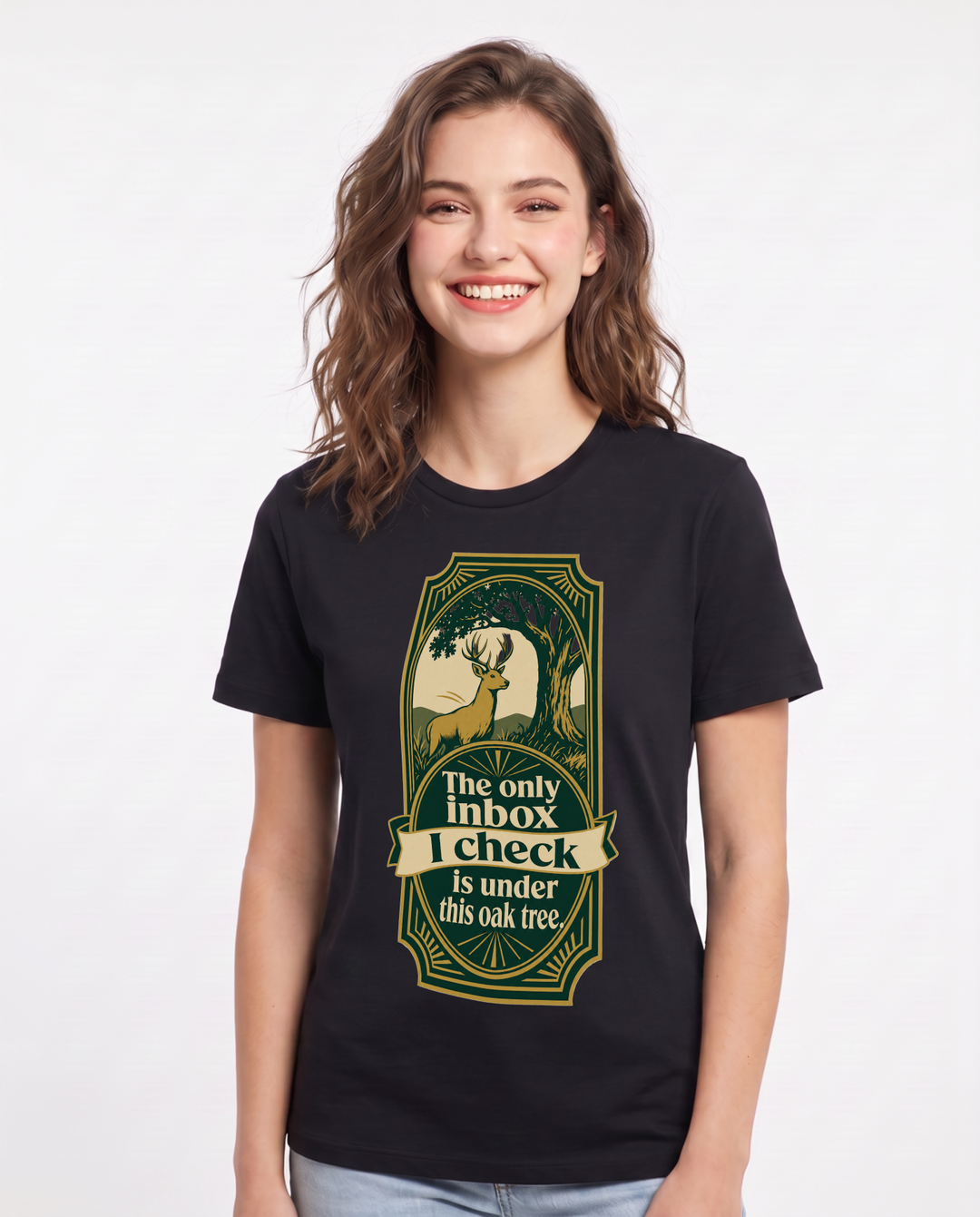 Hunting Women's Black T-Shirt - The only inbox I check is under this product image 1