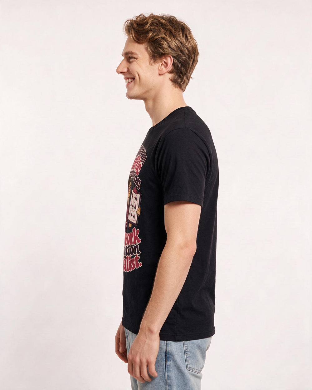 Teacher Black T-Shirt for Men – Everyday Expression Graphic Tee product image 2