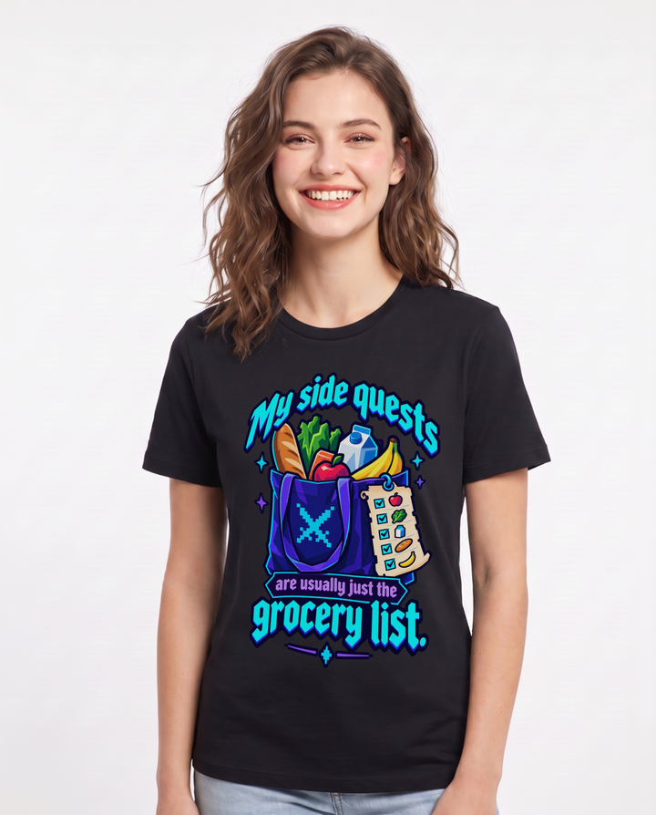 Gaming Black T-Shirt for Women – Game Night Graphic Tee product image 3