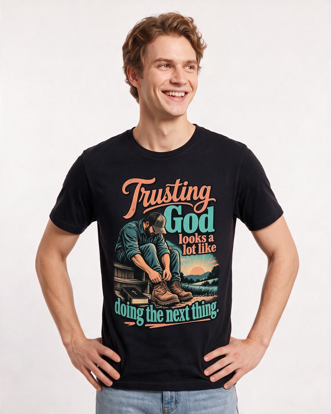 Christian Faith Black T-Shirt for Men – Everyday Expression Graphic Tee product image 1