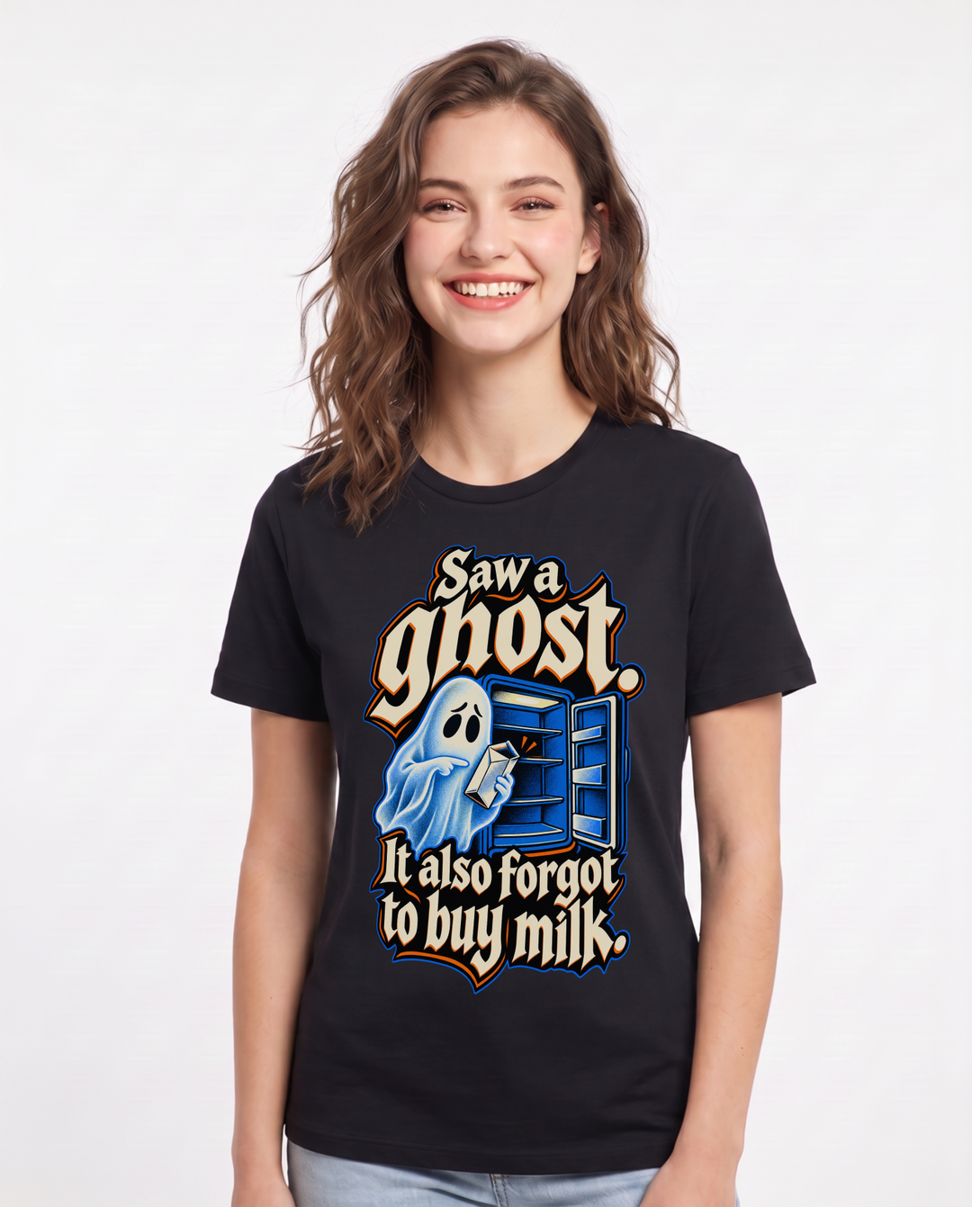 Halloween Black T-Shirt for Women – Halloween Theme Graphic Tee product image 3