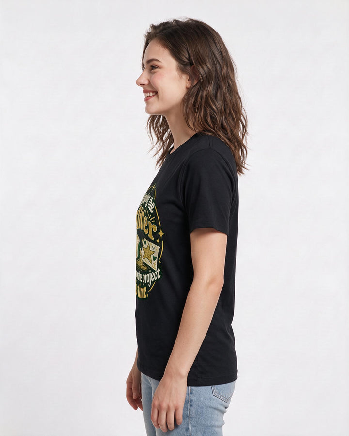Teacher Black T-Shirt for Women – Everyday Expression Graphic Tee product image 2