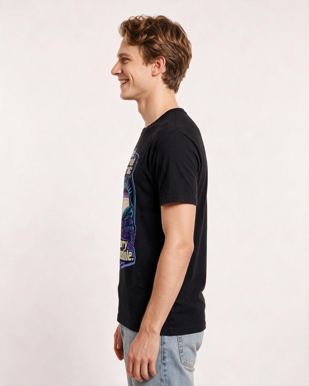 Veteran Men's Black T-Shirt – Once carried a ruck; now carry a schedule. product image 2