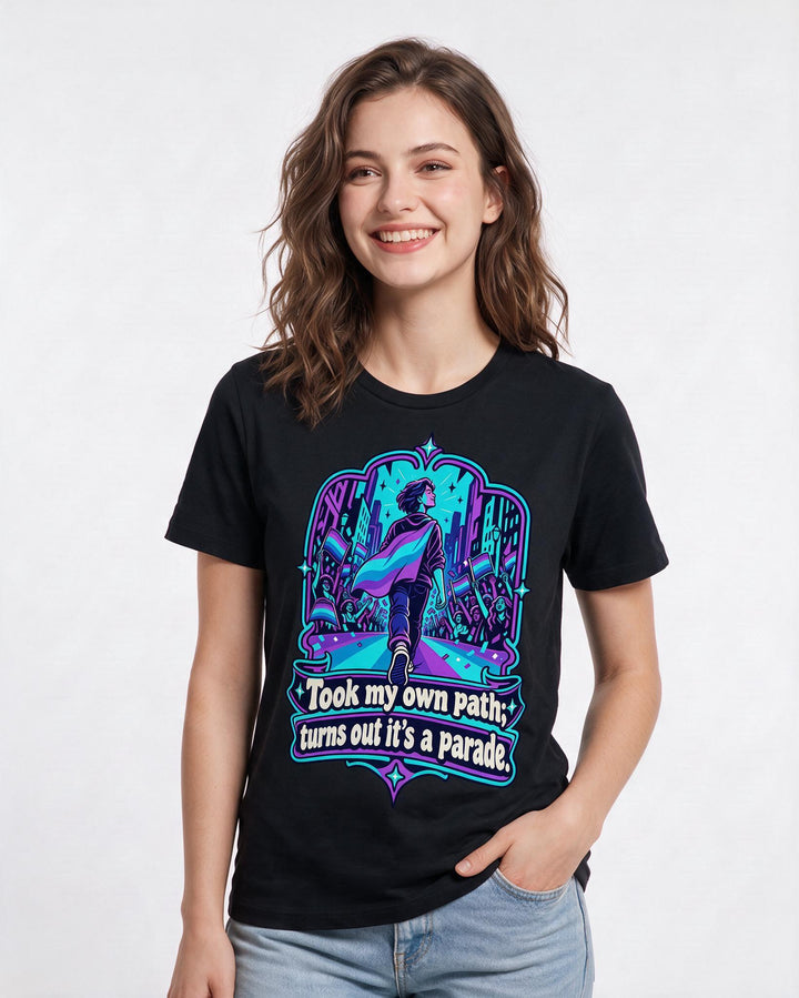Pride Black T-Shirt for Women – Everyday Expression Graphic Tee product image 1