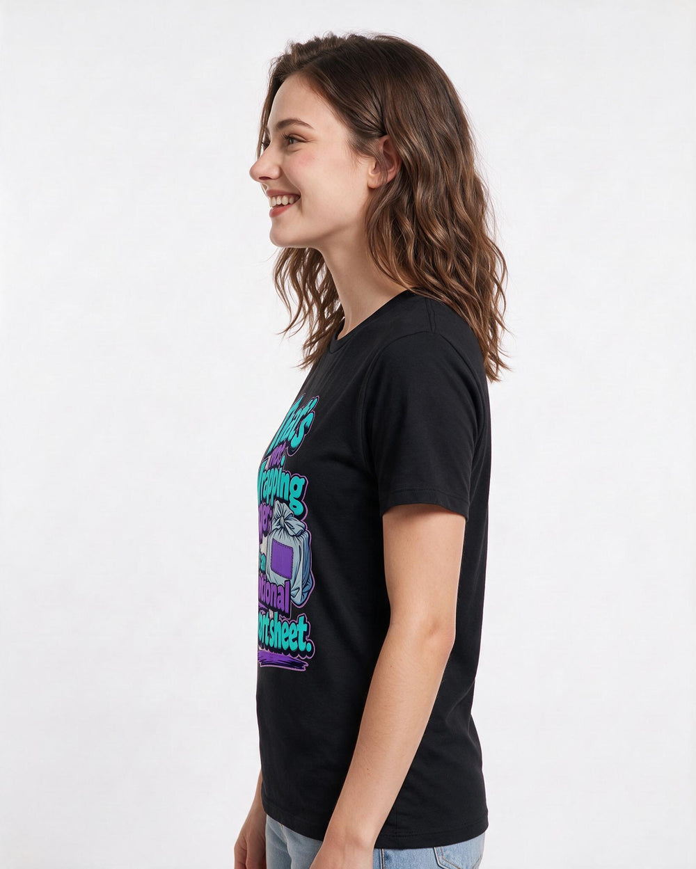 Christmas Black T-Shirt for Women – Holiday Theme Graphic Tee product image 2