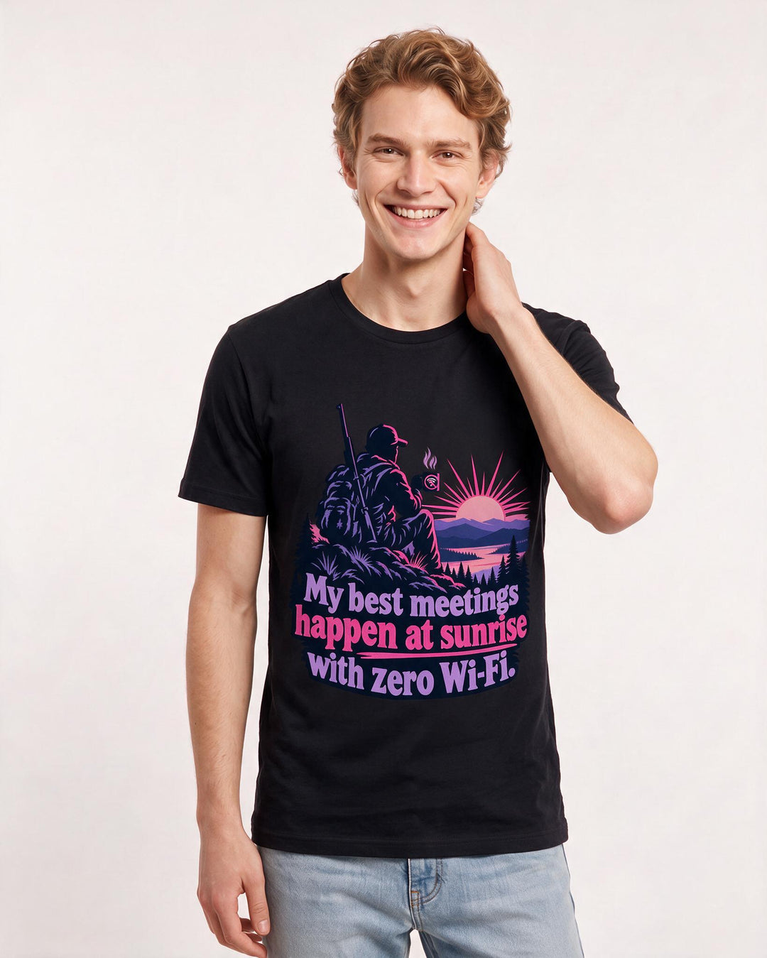 Hunting Black T-Shirt for Men – Everyday Expression Graphic Tee product image 1