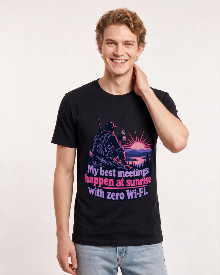 Hunting Black T-Shirt for Men – Everyday Expression Graphic Tee product image 1
