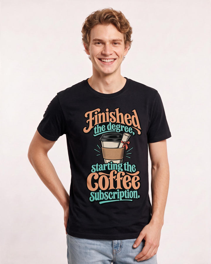 Graduation Black T-Shirt for Men – Everyday Expression Graphic Tee product image 1