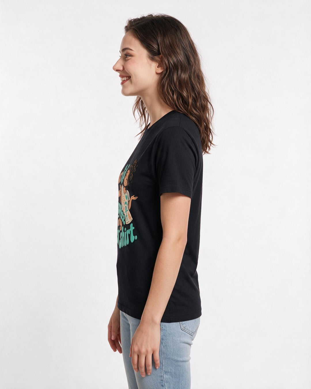 Teacher Black T-Shirt for Women – Everyday Expression Graphic Tee product image 2