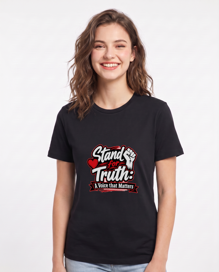 Stand for Truth: A Voice that Matters Women's Black T-Shirt product image 2