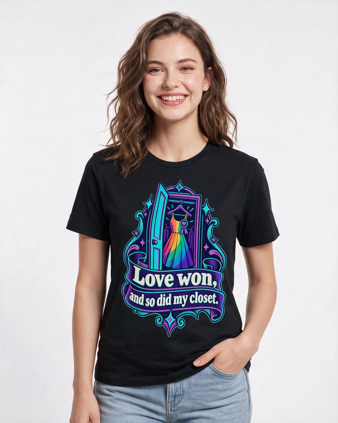 Pride Black T-Shirt for Women – Everyday Expression Graphic Tee product image 1