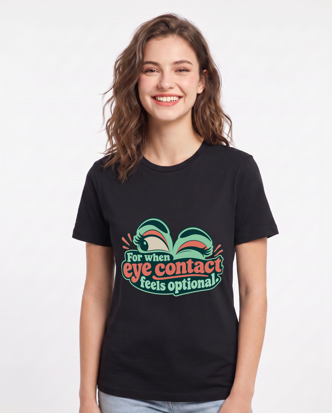 Neurodiversity Black T-Shirt for Women – Everyday Expression Graphic Tee product image 3