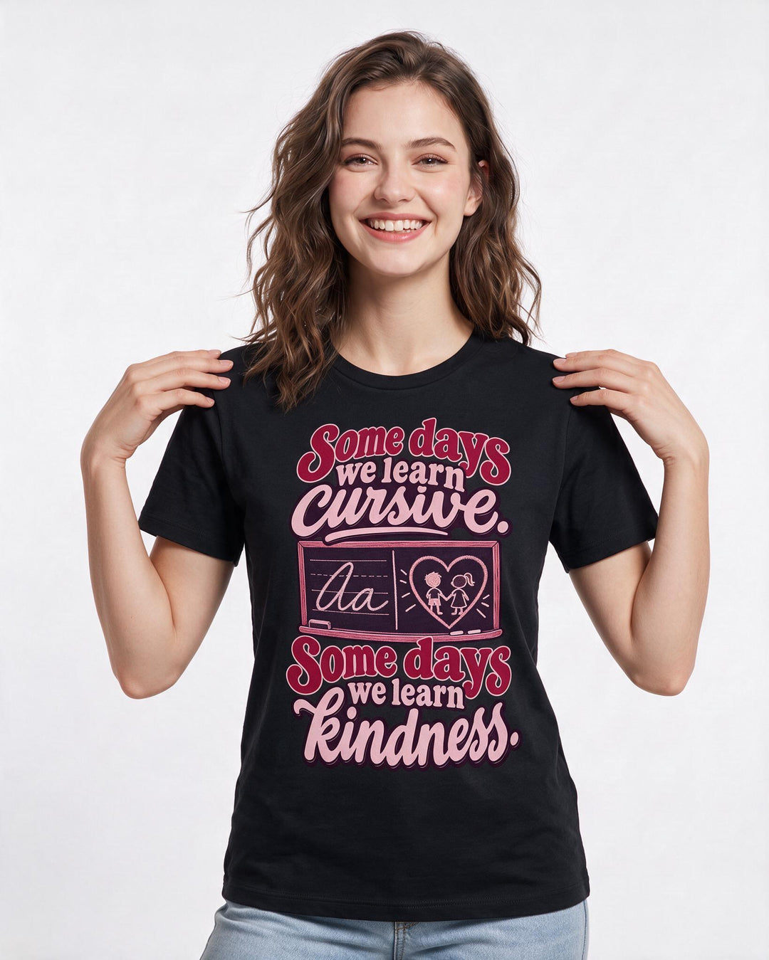 Teacher Black T-Shirt for Women – Everyday Expression Graphic Tee product image 1