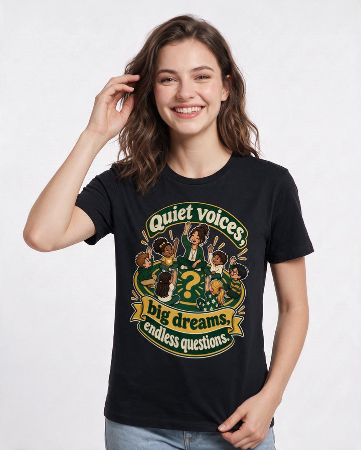 Teacher Black T-Shirt for Women – Everyday Expression Graphic Tee product image 1