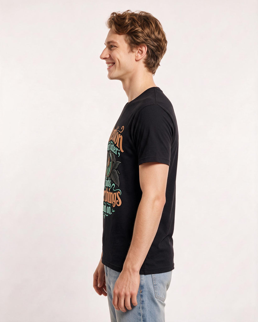 Neurodiversity Black T-Shirt for Men – Everyday Expression Graphic Tee product image 2