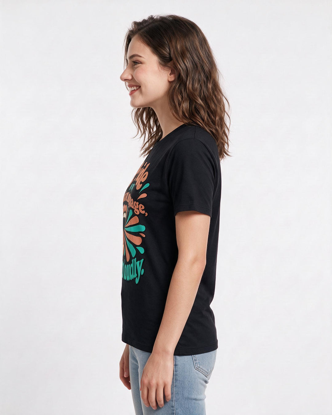 Pride Black T-Shirt for Women – Everyday Expression Graphic Tee product image 2