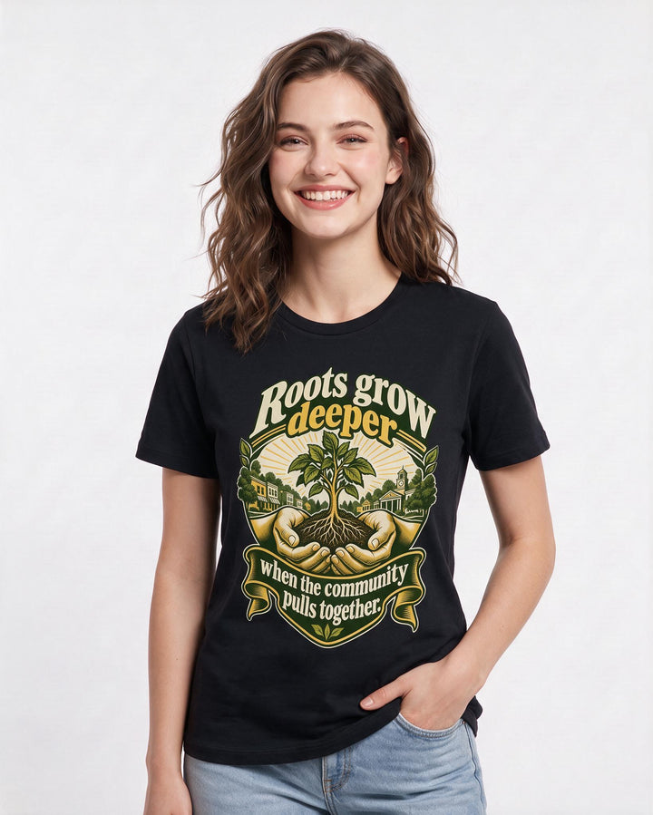 Patriotic Black T-Shirt for Women – Everyday Expression Graphic Tee product image 1