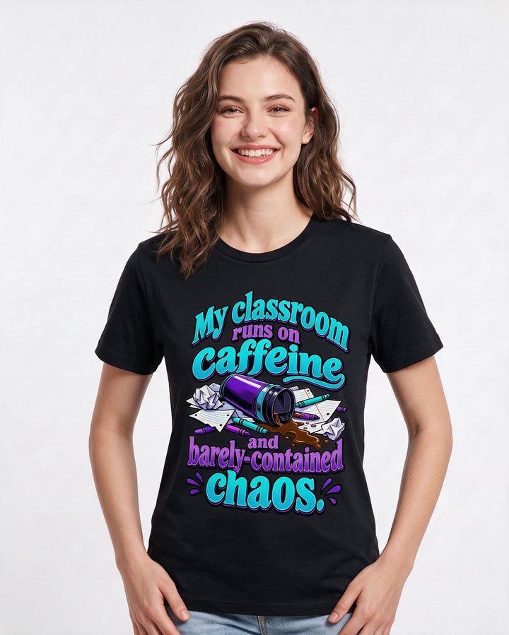 Teacher Black T-Shirt for Women – Everyday Expression Graphic Tee product image 1