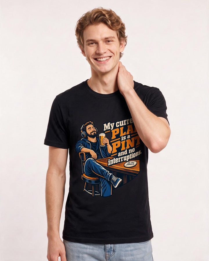 Beer Black T-Shirt for Men – Everyday Expression Graphic Tee product image 1