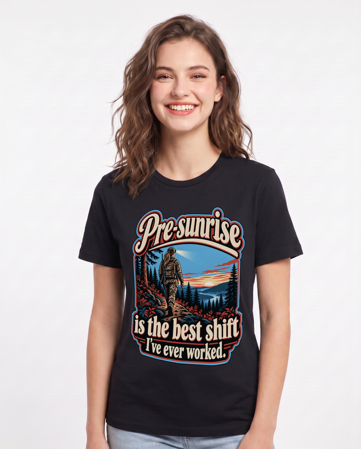 Hunting Black T-Shirt for Women – Everyday Expression Graphic Tee product image 3