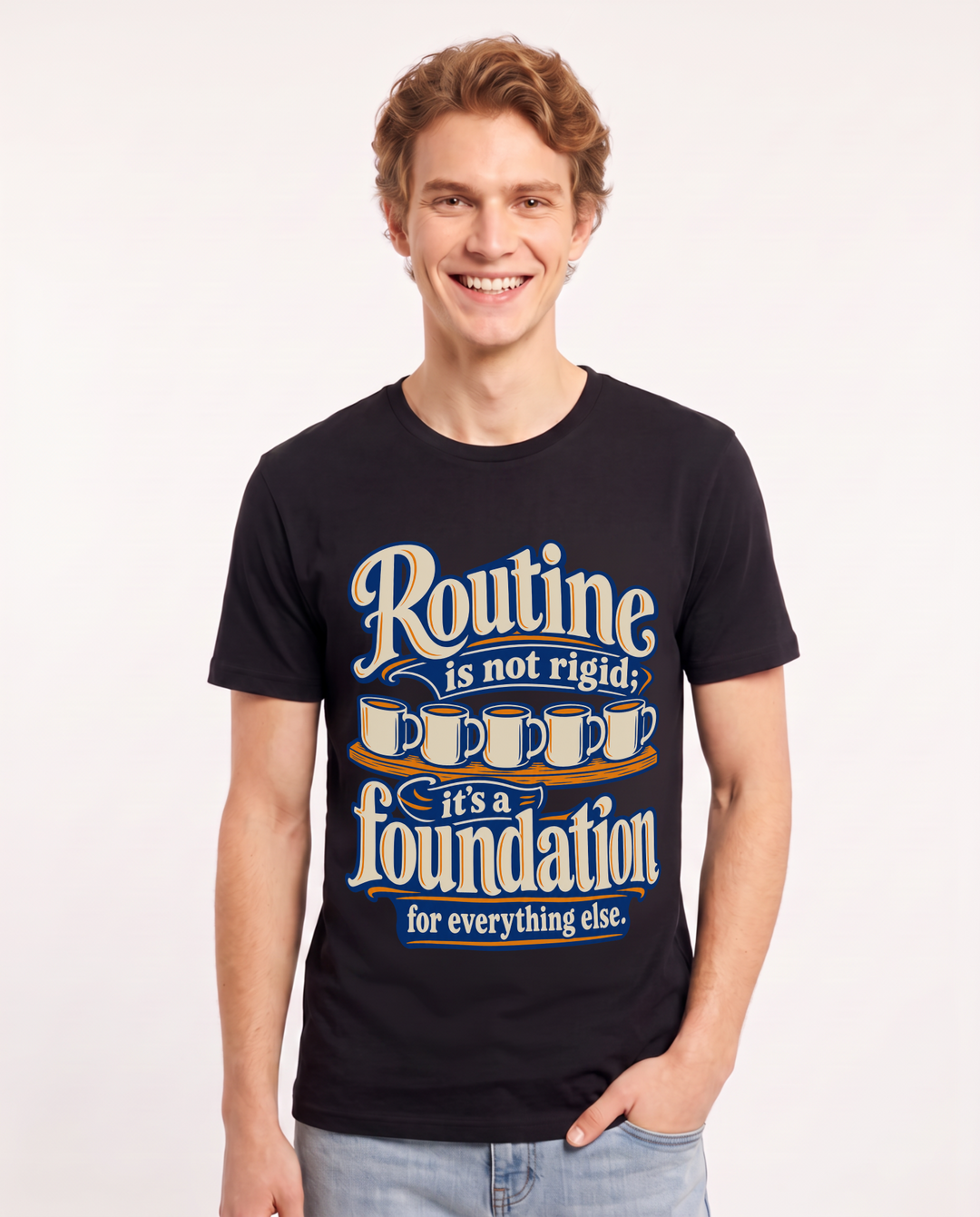 Neurodiversity Black T-Shirt for Men – Everyday Expression Graphic Tee product image 3