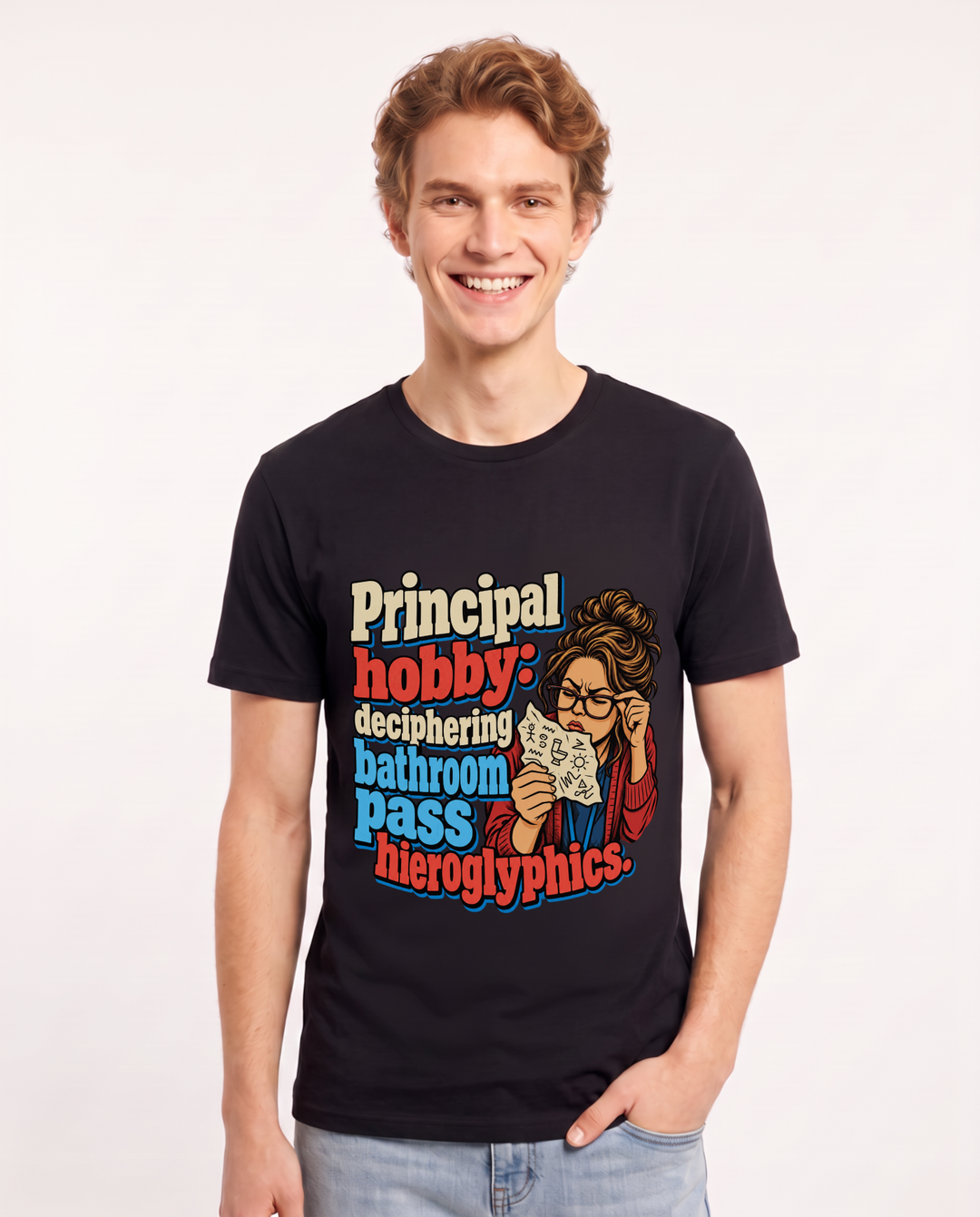 Teacher Black T-Shirt for Men – Everyday Expression Graphic Tee product image 3