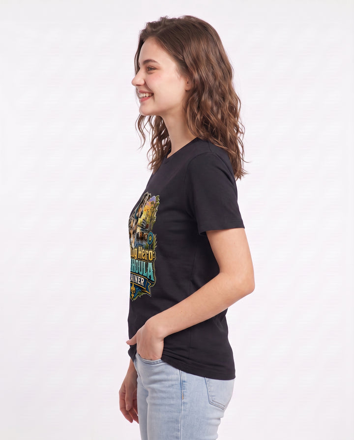 Herding Hero: Catahoula Trainer Women's Black T-Shirt product image 3
