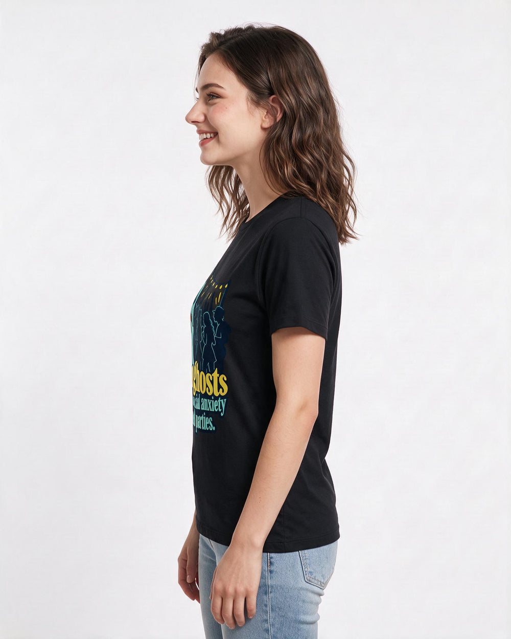Halloween Black T-Shirt for Women – Halloween Theme Graphic Tee product image 2