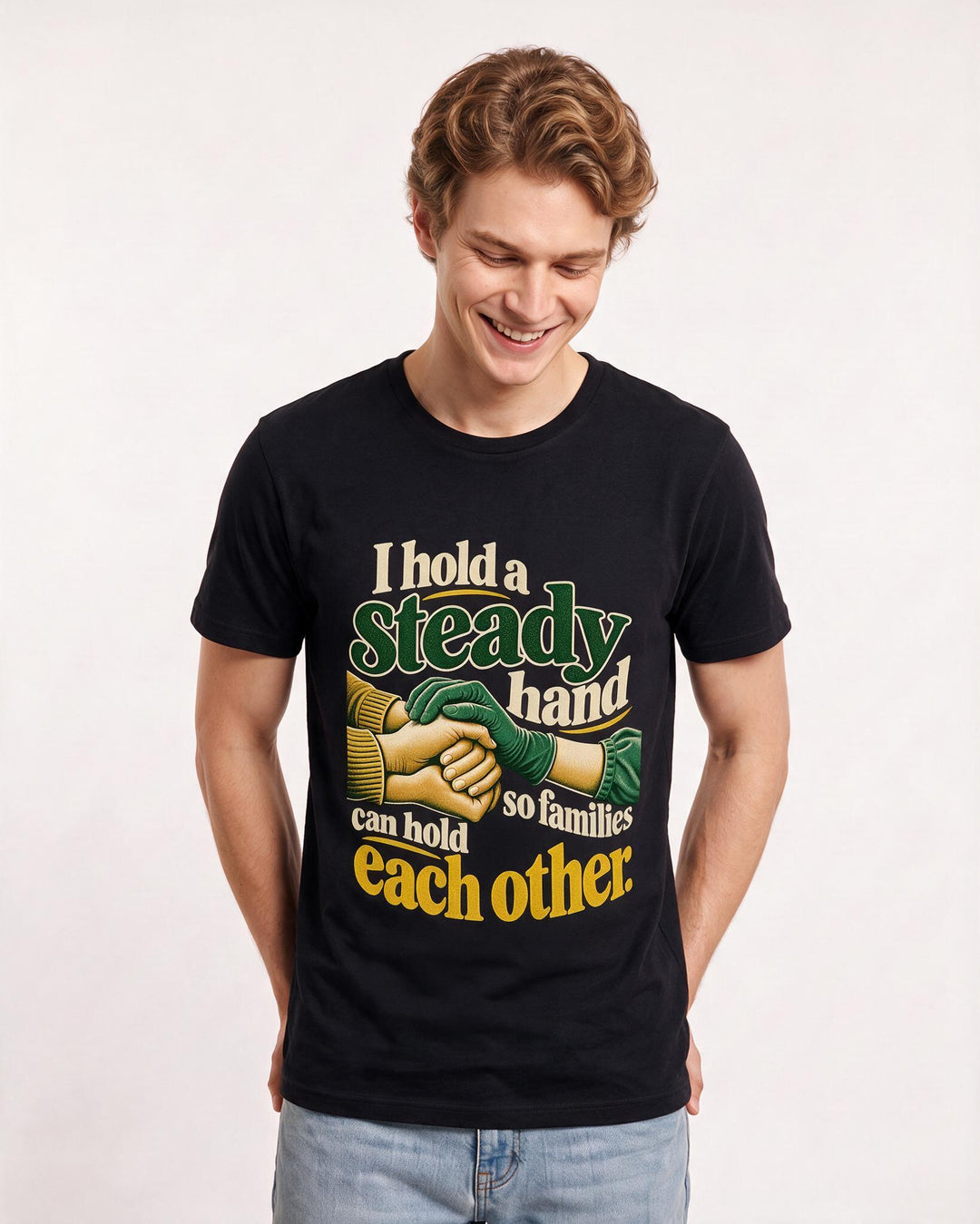 Nurse Black T-Shirt for Men – Nursing Life Graphic Tee product image 1