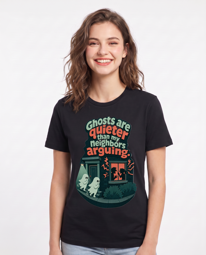 Halloween Black T-Shirt for Women – Halloween Theme Graphic Tee product image 3
