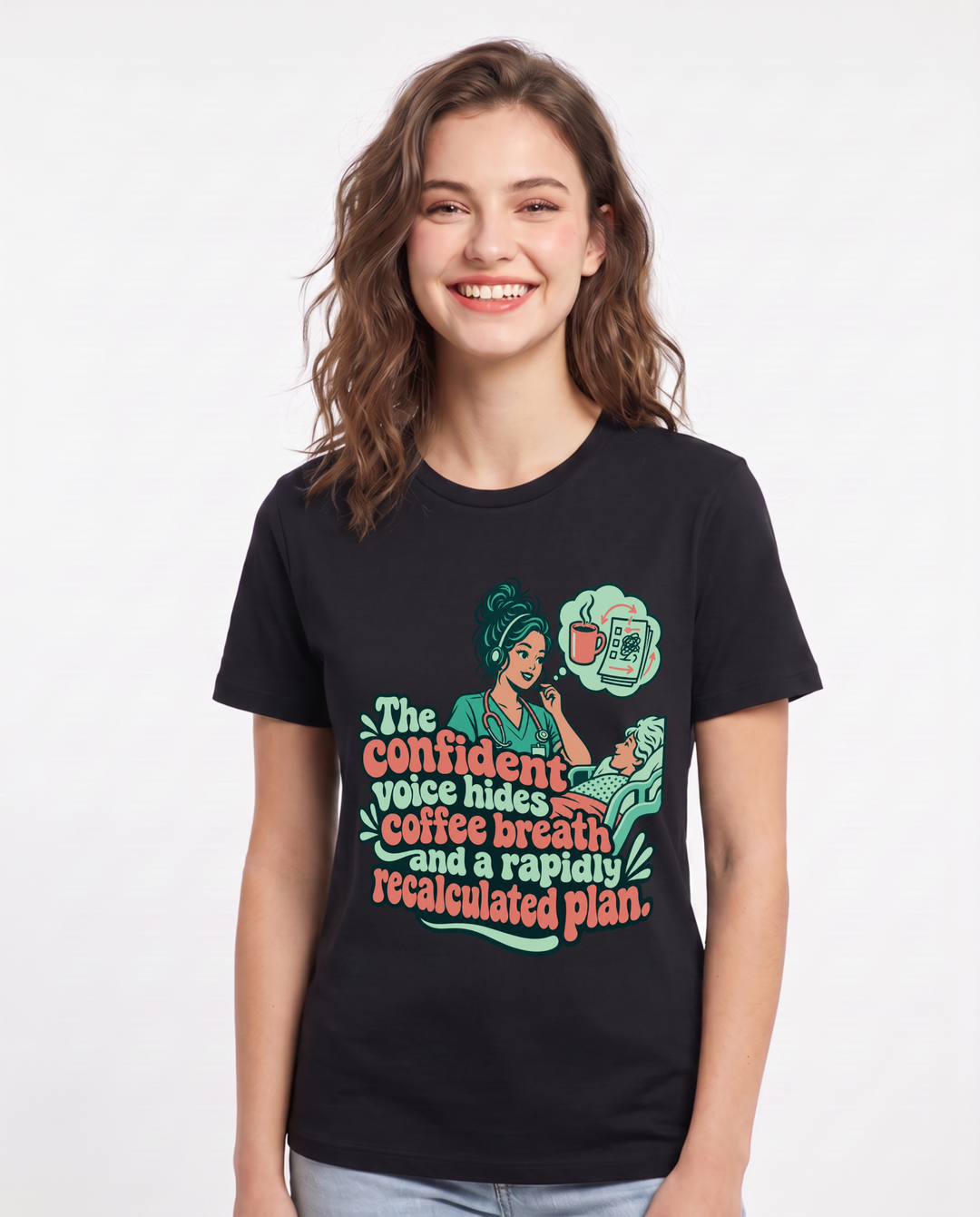 Nurse Black T-Shirt for Women – Nursing Life Graphic Tee product image 3